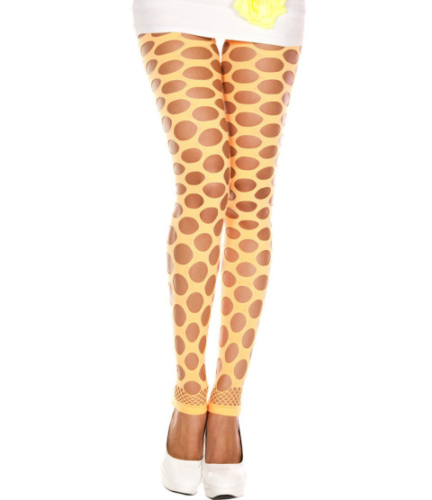 Legging fluo orange à trous 